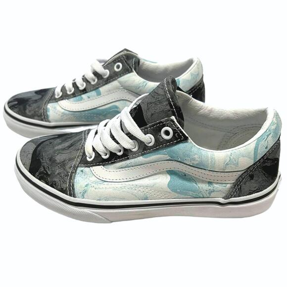 Vans Other - NEW - Vans Old Skool Low Youth Sneakers, Black / Blue Swirl - Size 3.0
